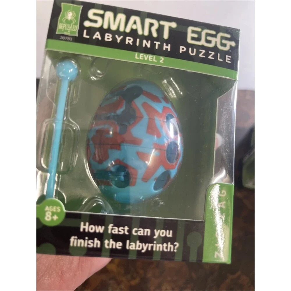 Smart Egg Labyrinth Puzzle Level 2 from BePuzzled Games. Zig Zag Version. 2019